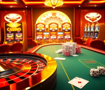 Players enjoying a vibrant casino atmosphere at ee88win.net with roulette, poker tables, and slot machines.