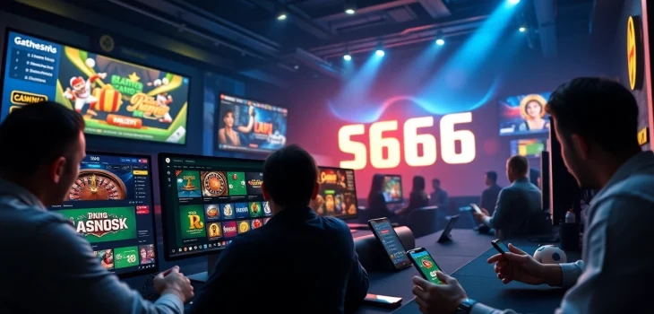 Engaging gaming visuals showcasing the S666.nyc online betting experience with vibrant graphics and user interaction.
