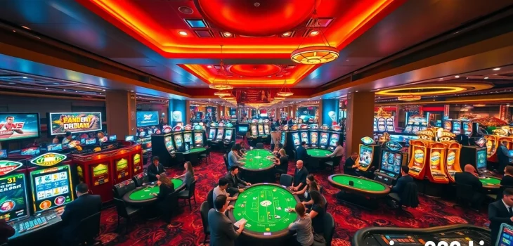 Experience the thrilling gaming atmosphere at winvn88.live, showcasing lively casino action and sports betting.