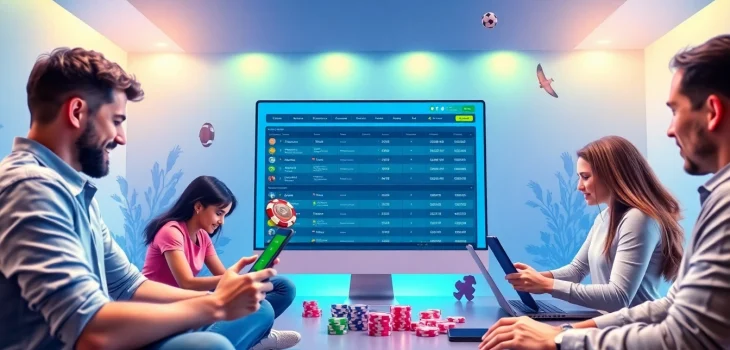 Engaging online betting experience on 8xbet.com.se with diverse users and modern interface.