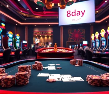 Players enjoying the excitement of poker at 8day.cn.com casino, featuring vibrant games and professional atmosphere.