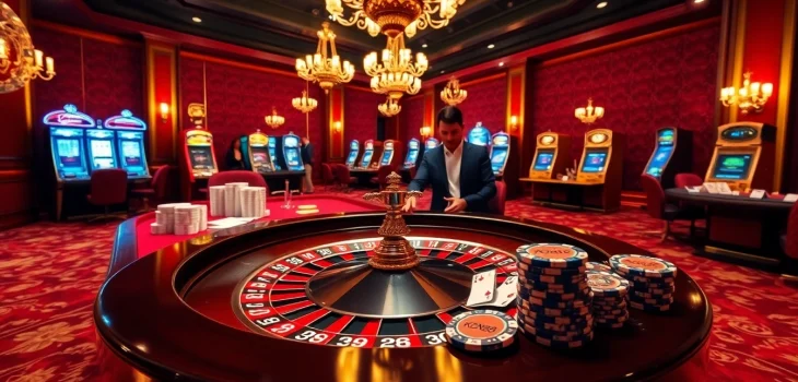 KONG88 players strategizing at a luxurious roulette table in an exciting casino atmosphere.